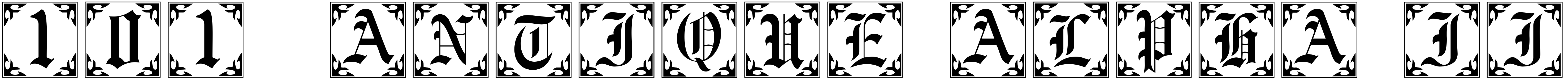 Font 101! Antique Alpha II
