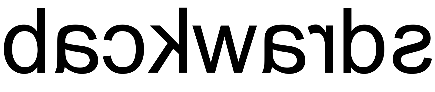 Font backwards