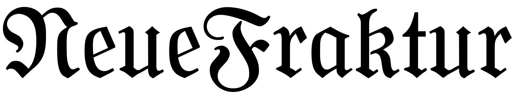 Font NeueFraktur