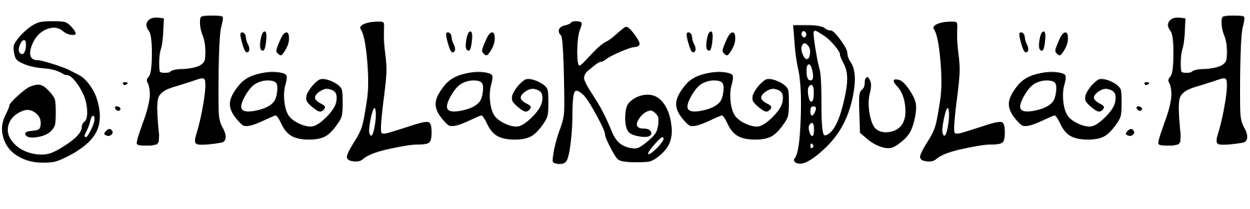 Font SHaLaKaDuLaH