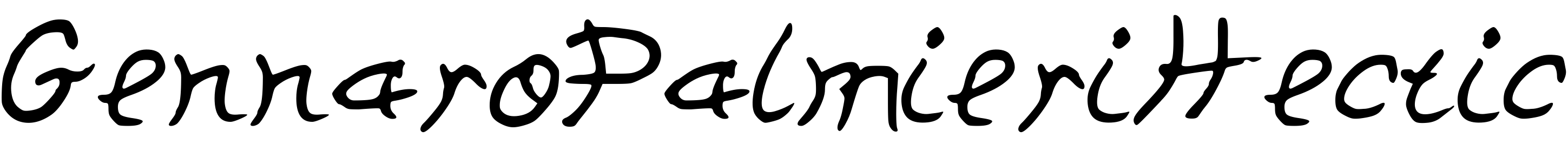 Font GennaroPalmieriHectic
