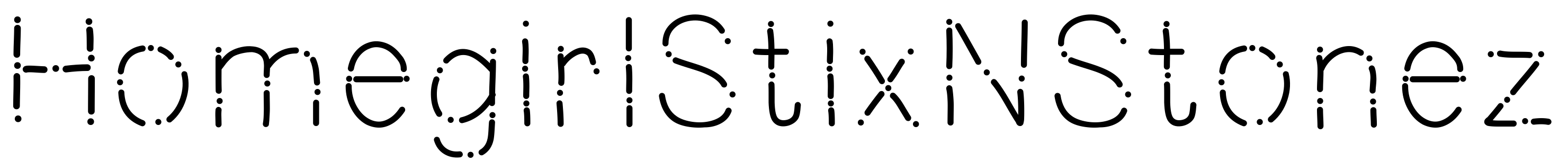 Font HomegirlStixNStonez