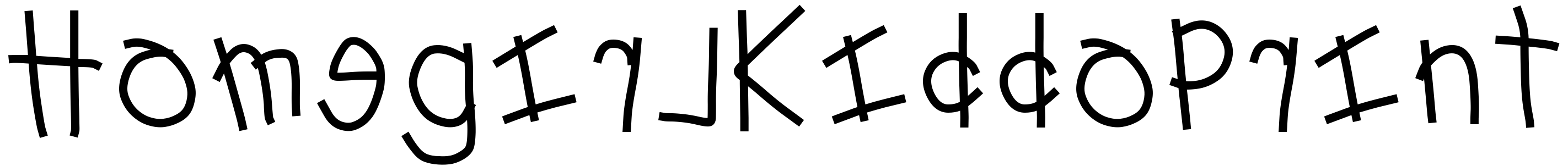 Font HomegirlKiddoPrint