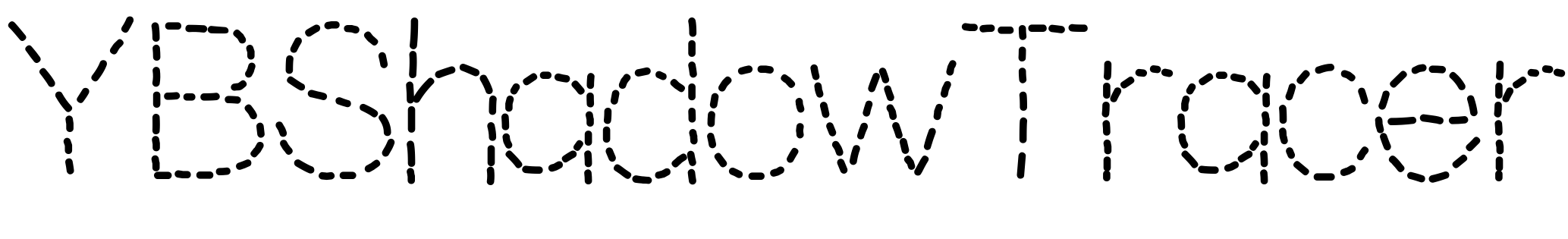 Font YBShadowTracer