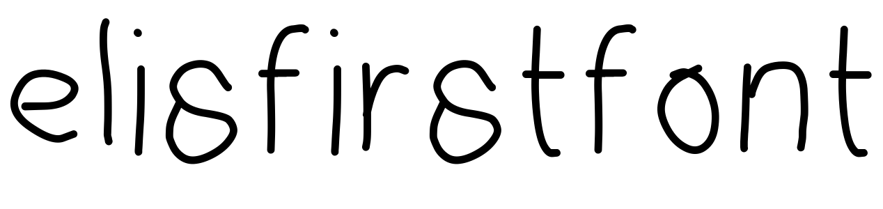 Font elisfirstfont