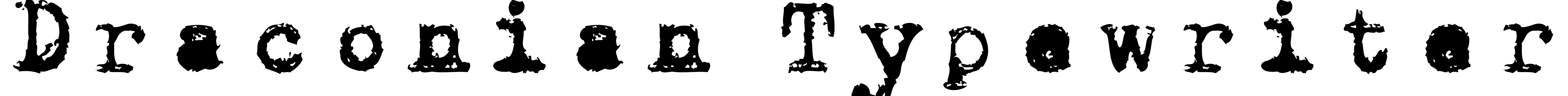 Font Draconian Typewriter