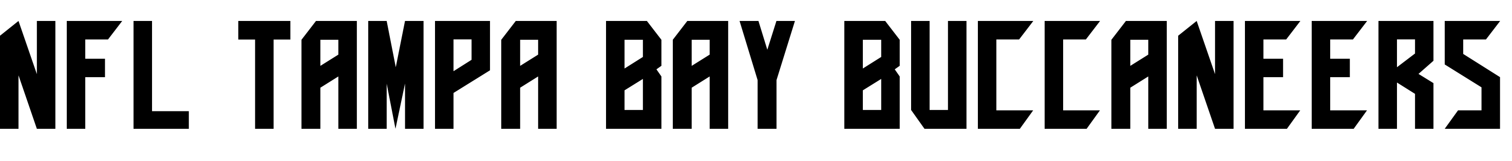 Font NFL Tampa Bay Buccaneers