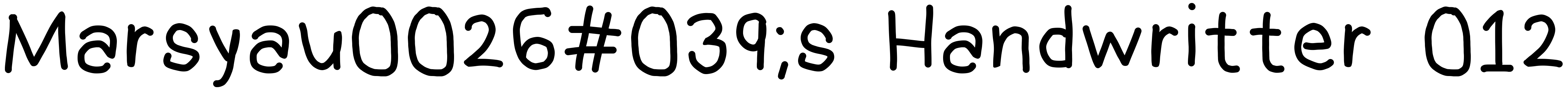 Font Marsya\u0026#039;s Handwritter 012