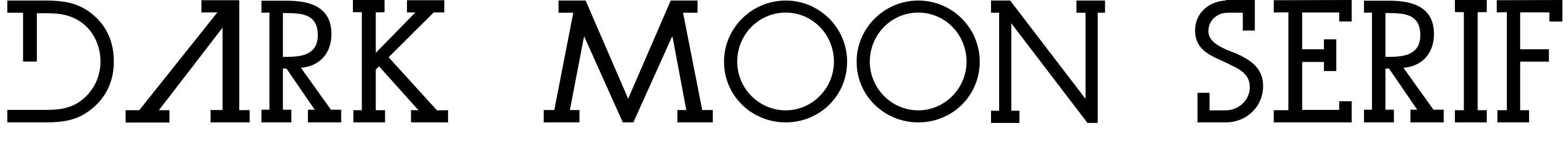 Font Dark Moon Serif