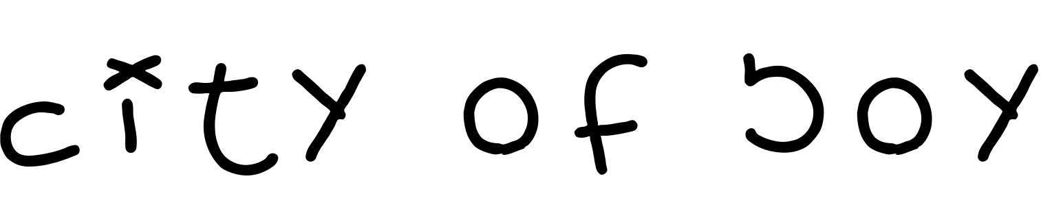 Font city of boy