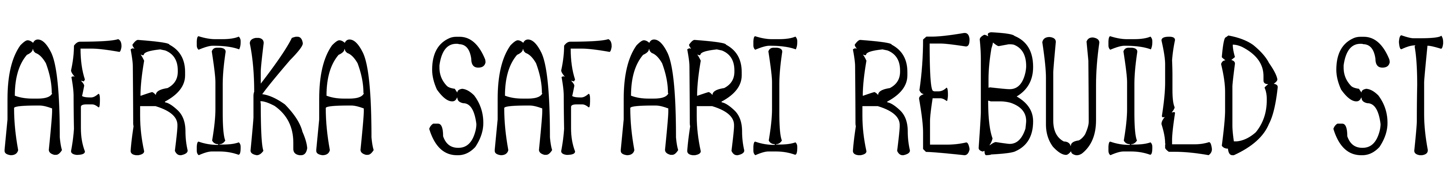 Font Afrika Safari Rebuild St