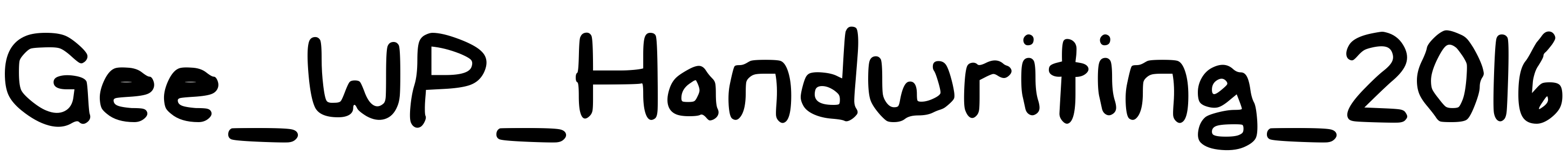 Font Gee_WP_Handwriting_2016