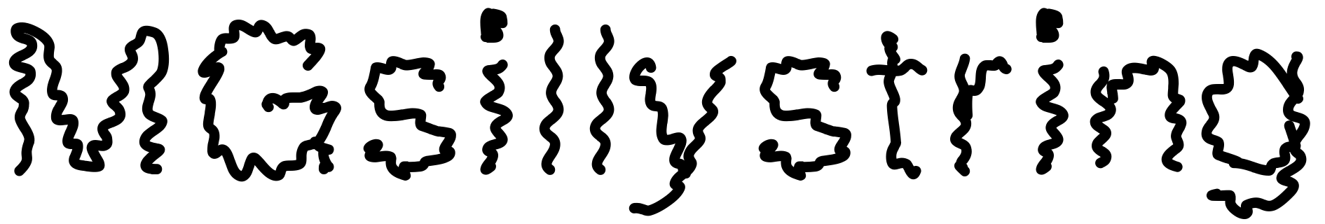 Font MGsillystring