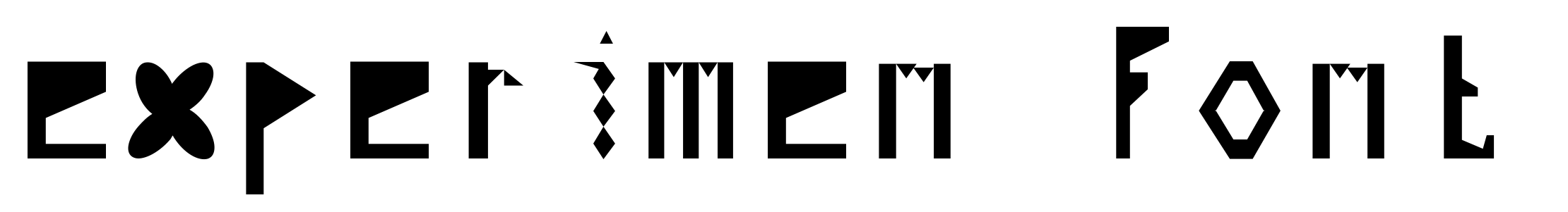 Font experimen font