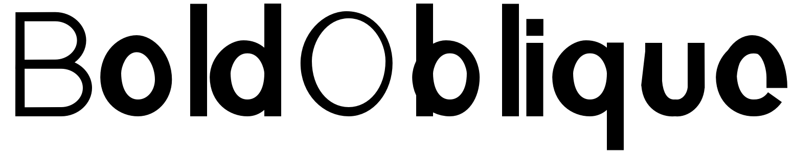 Font BoldOblique