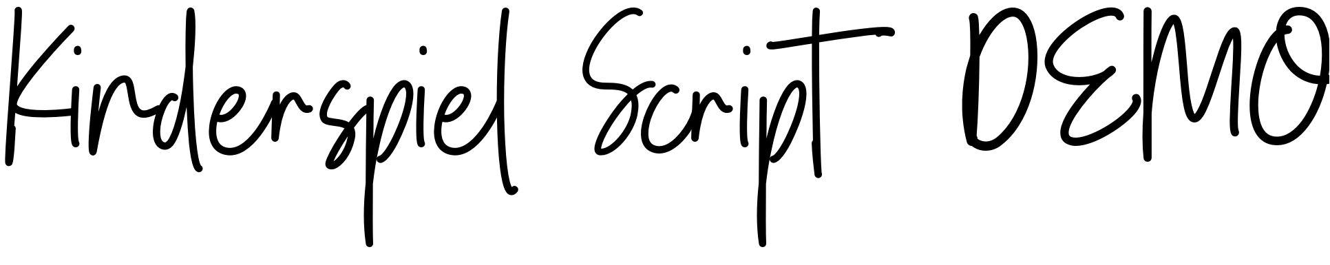 Font Kinderspiel Script DEMO