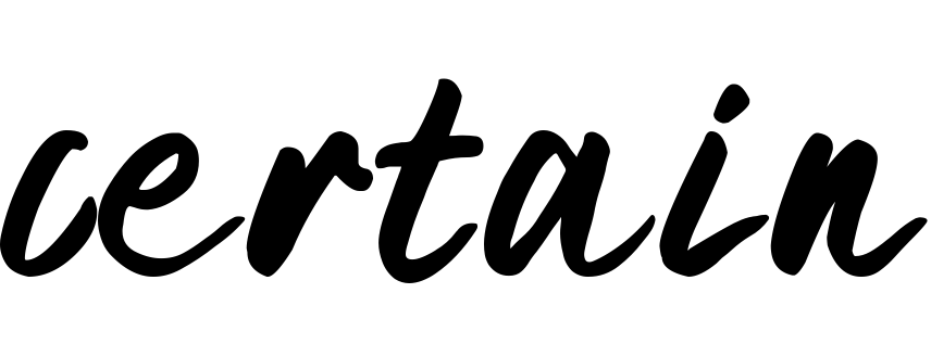 Font certain