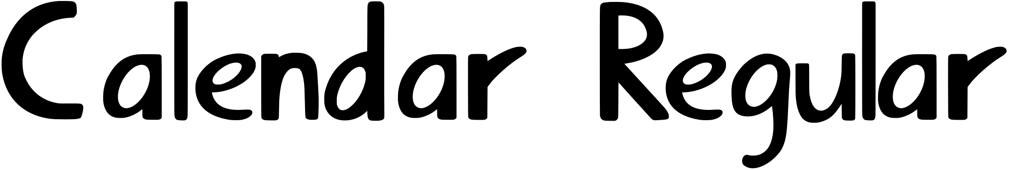 Font Calendar Regular