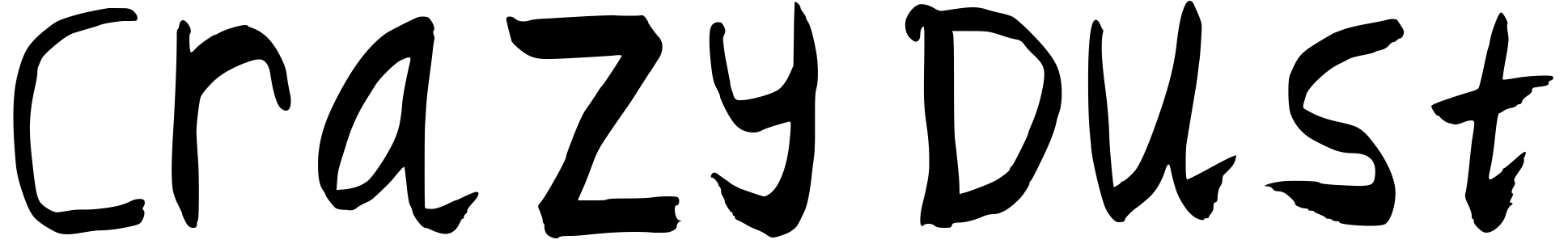Font Crazy Dust