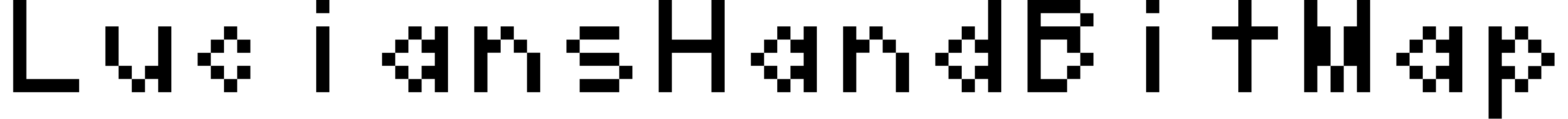 Font LuciansHandBitMap
