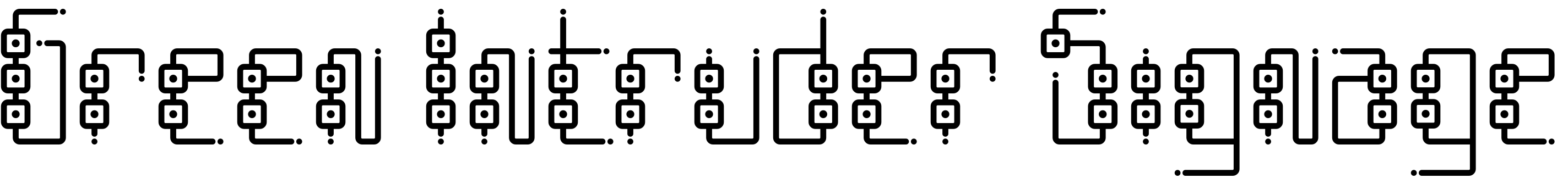 Font Green Intruder Signage