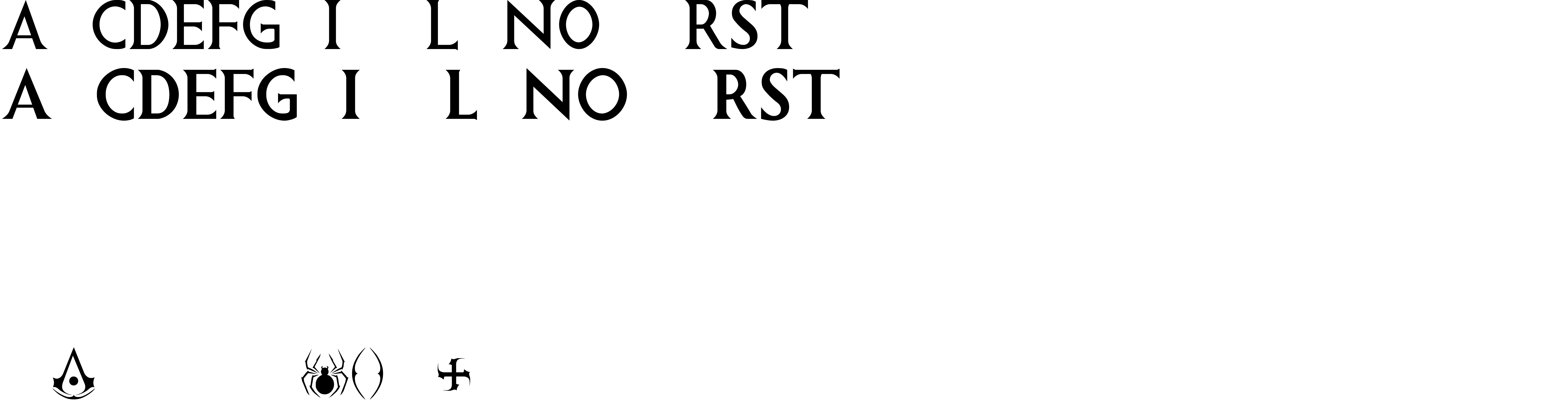 Preview font ASSISSINIS GREED