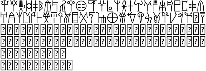Шрифт Syilloic Symbol