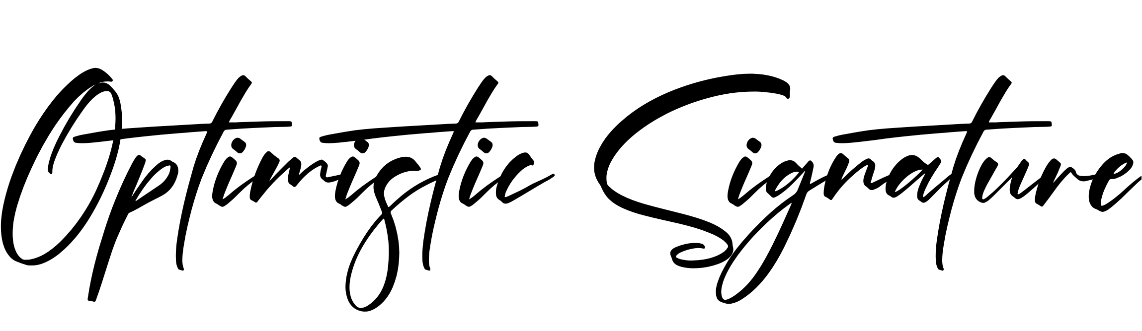 Font Optimistic Signature