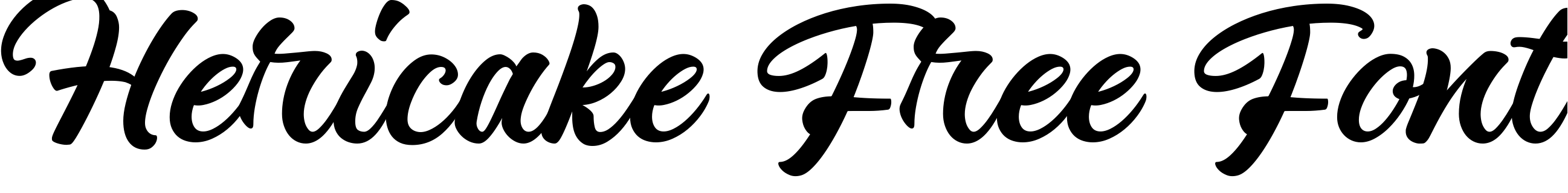 Font Hericake Free Font