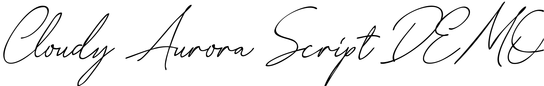 Font Cloudy Aurora Script DEMO