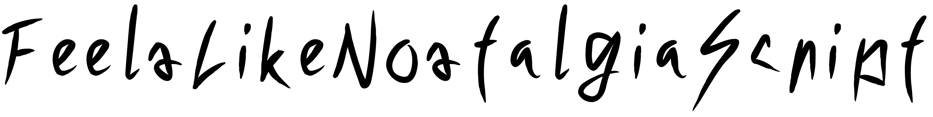 Font FeelsLikeNostalgiaScript