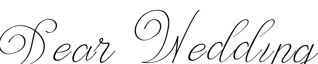 Font Dear Wedding
