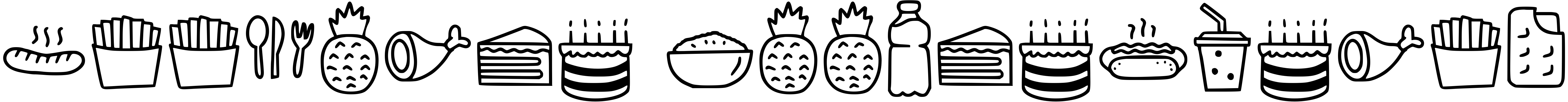 Font Foodlist Illustration