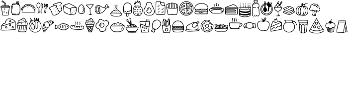 Шрифт Foodlist Illustration