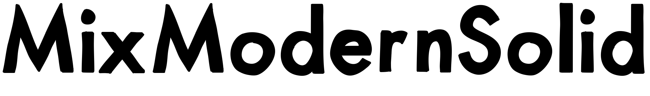 Font MixModernSolid