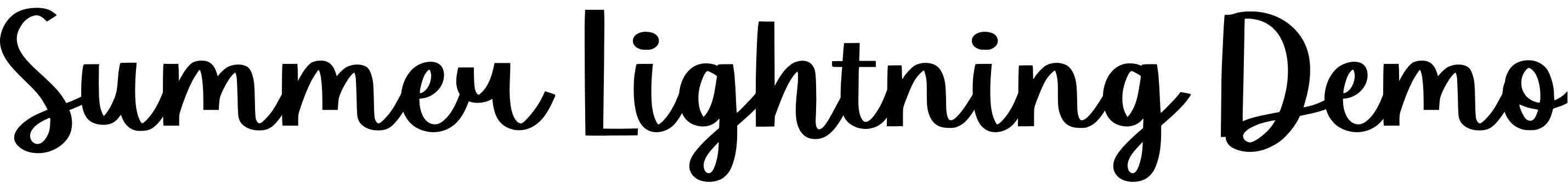 Font Summer Lightning Demo