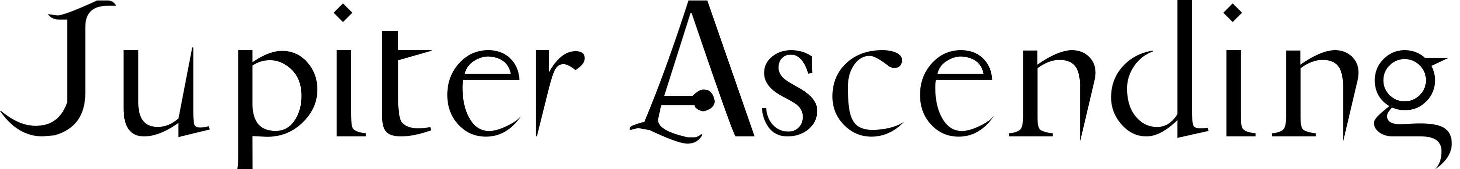 Font Jupiter Ascending