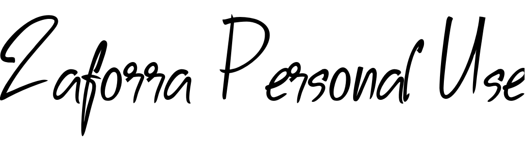 Font Zaforra Personal Use