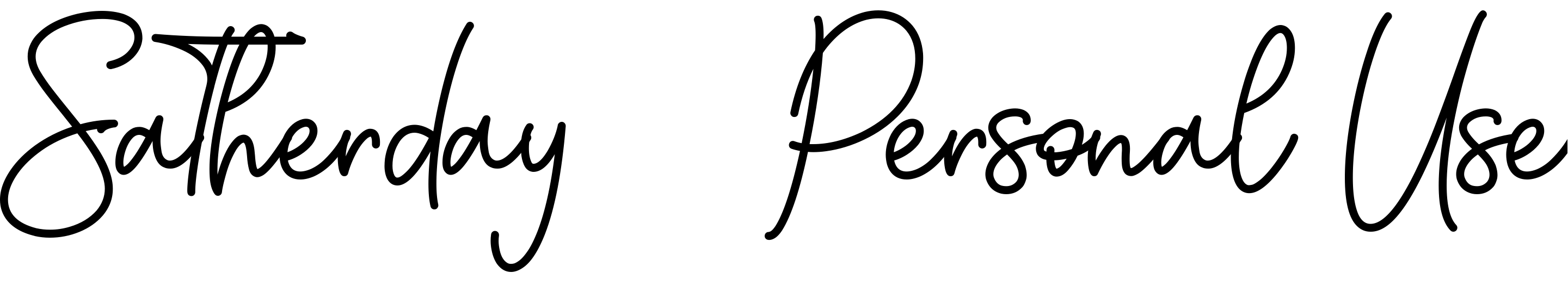 Font Satherday - Personal Use