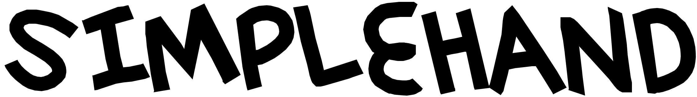 Font simplehand