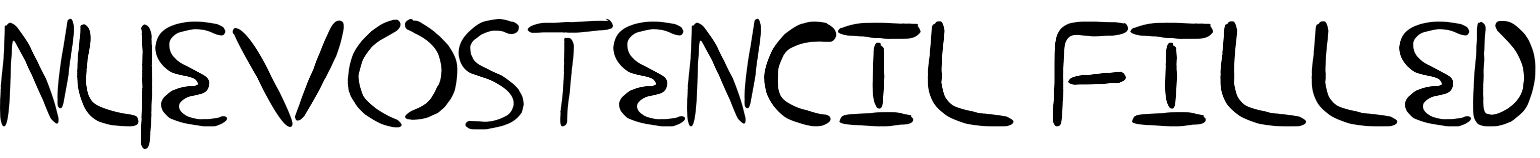 Font nuevostencil filled