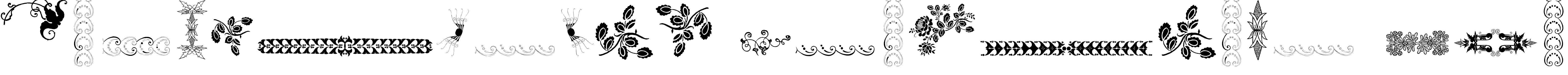 Font Unpublished Ornaments Two