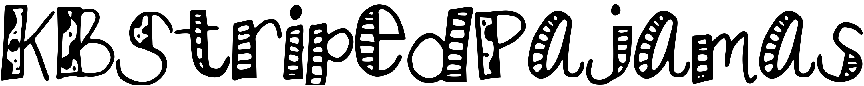 Font KBStripedPajamas