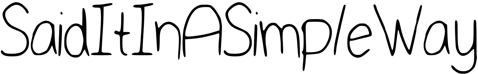 Font SaidItInASimpleWay
