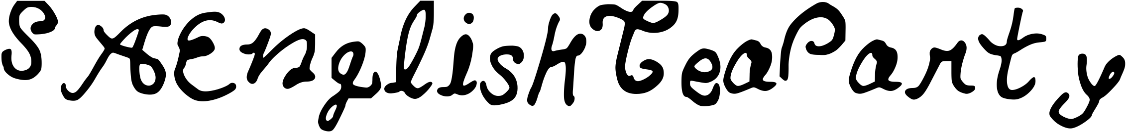 Font SAEnglishTeaParty
