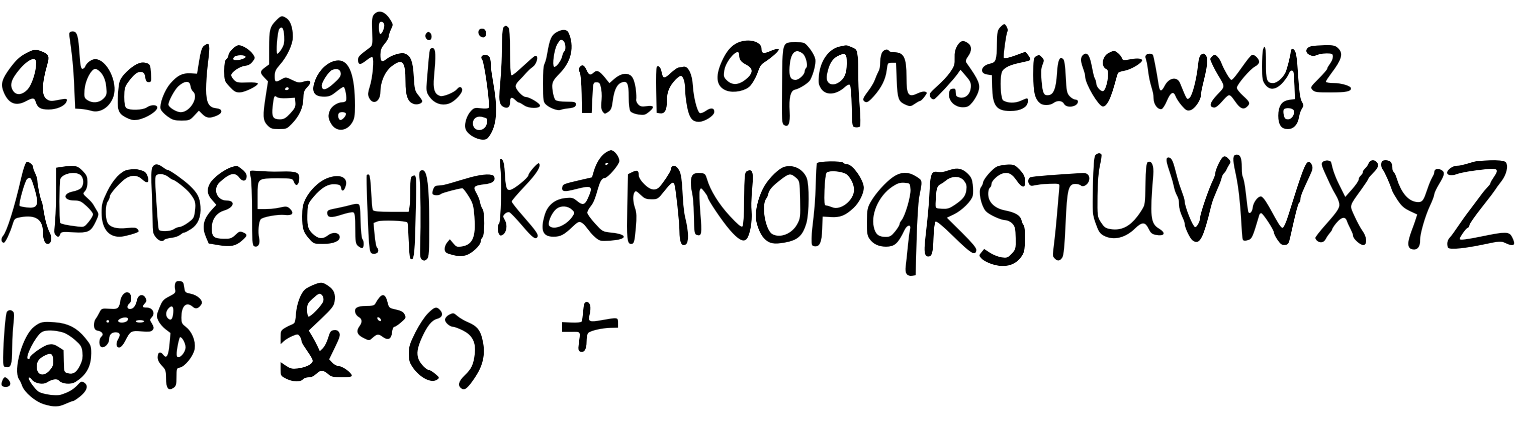 Preview font LSMiserableandMagical