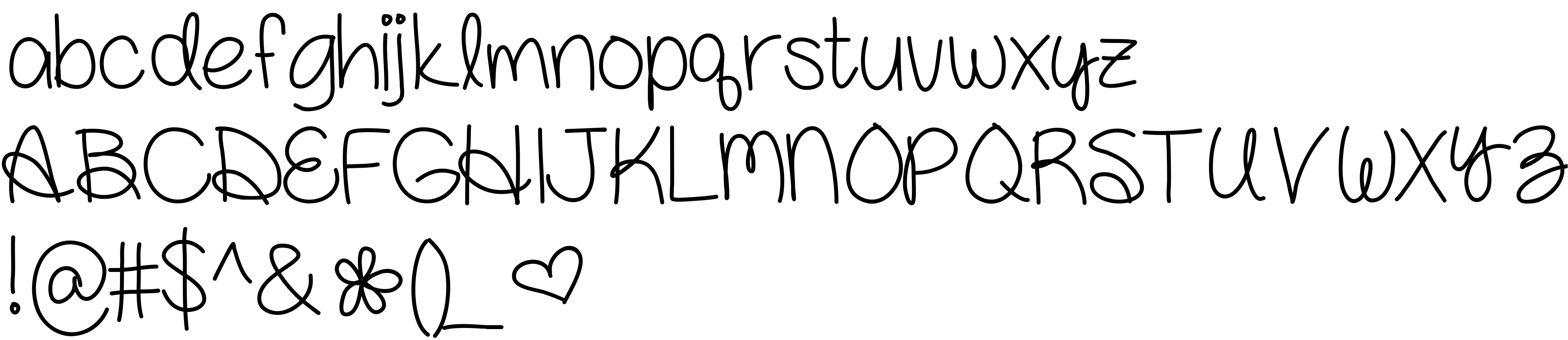 Preview font AmandaRae