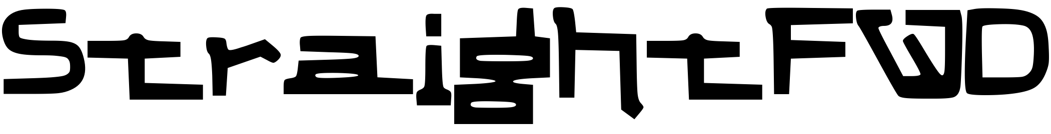 Font StraightFWD