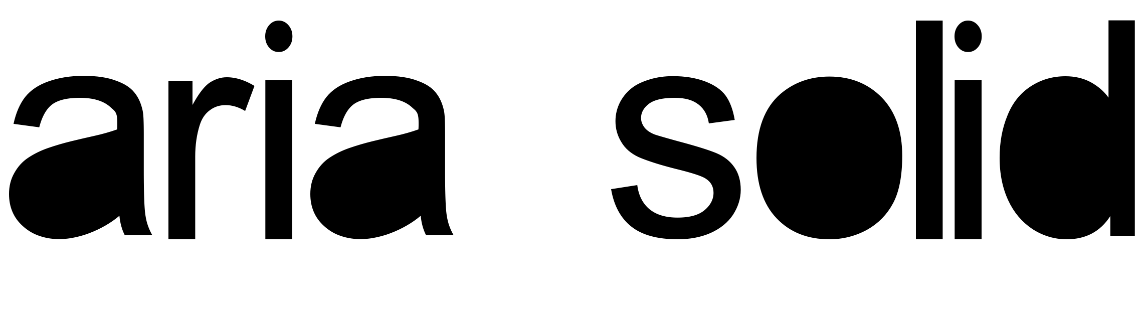 Font aria solid