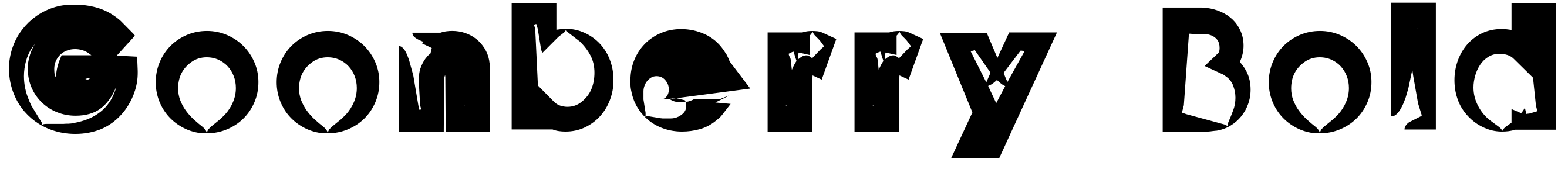Font Goonberry Bold